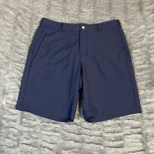 MAGASCHONI MAN Navy Blue Polyester Dress Shorts Size 34 Golf